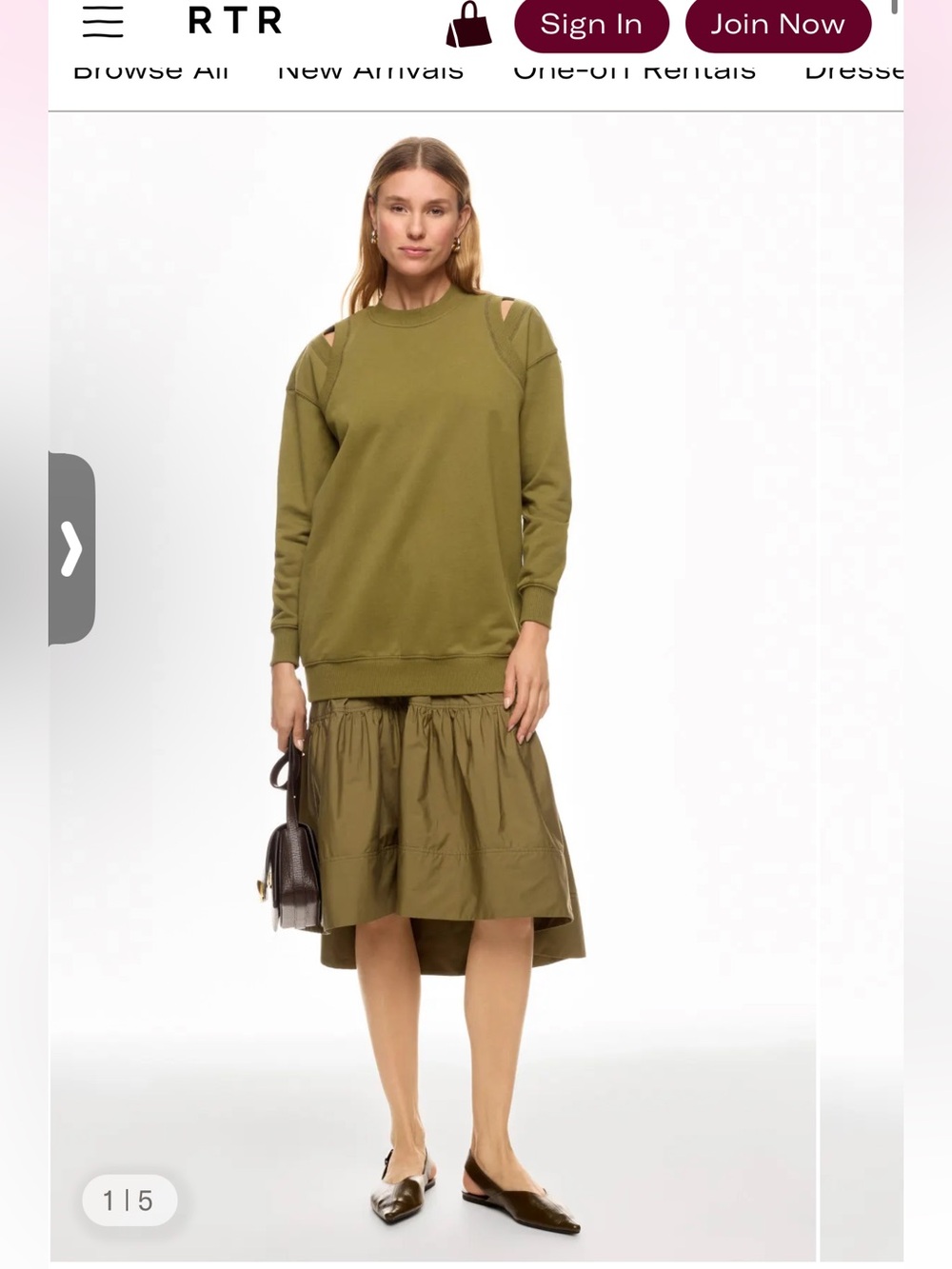 XL Philip Lim NWT Cotton Cool East Sweatshirt/Full Skirt Dress